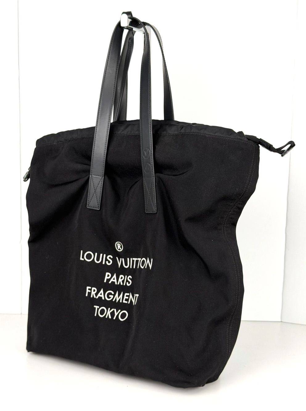 Louis Vuitton Fragment Cabas Tote Bag in Black Canvas Silver Hardware S19
